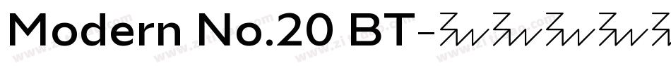Modern No.20 BT字体转换